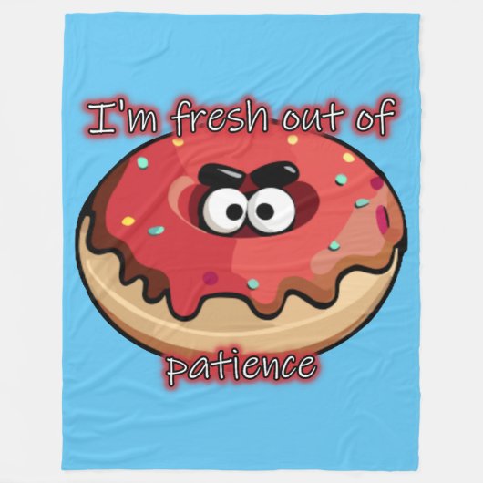 Angry Donut: Verfrist uit geduld Fleece Deken (Voorkant)