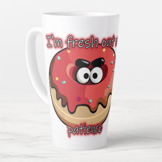 Angry Donut: Verfrist uit geduld Latte Mok (Linkerhoek)