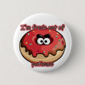 Angry Donut: Verfrist uit geduld Ronde Button 5,7 Cm (Voorkant)