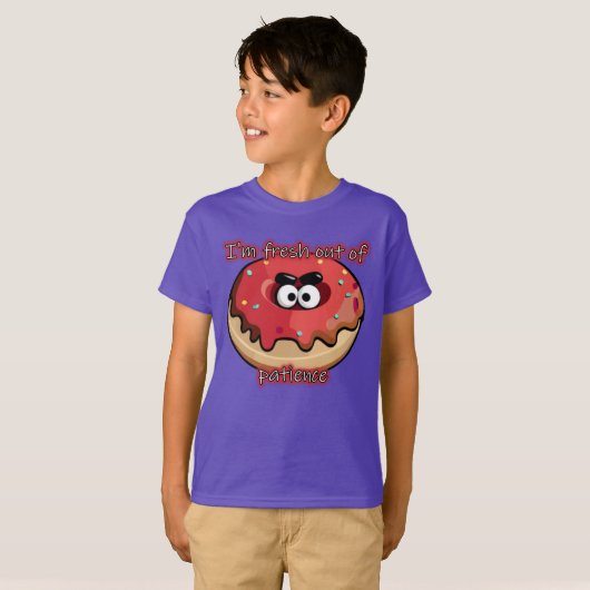 Angry Donut: Verfrist uit geduld T-shirt (Voorkant volledig)