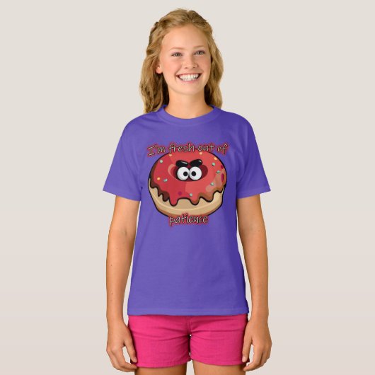 Angry Donut: Verfrist uit geduld T-shirt (Voorkant volledig)