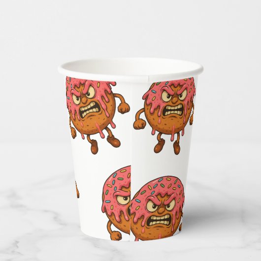 Angry Donuts Papieren Bekers (Rechts)