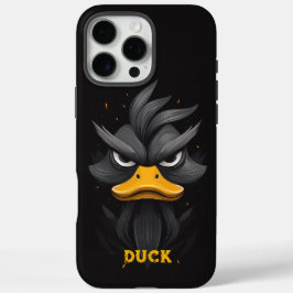 Angry Duck Black iPhone 16 Pro Max Hoesje