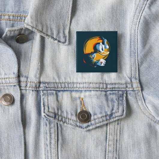 Angry Duck Vierkante Button 5,1 Cm (In situ)