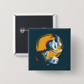 Angry Duck Vierkante Button 5,1 Cm (Voorkant /achterkant)