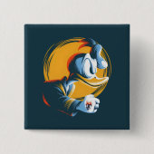 Angry Duck Vierkante Button 5,1 Cm (Voorkant)