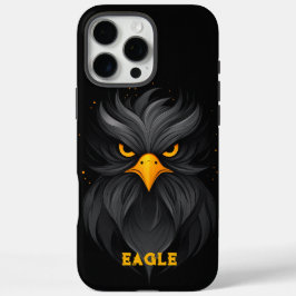 Angry Eagle Black iPhone 16 Pro Max Hoesje