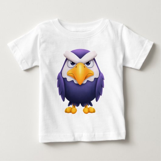 Angry Eagle Mascot – Fierce Purple cute Bird Kids (Voorkant)