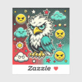 Angry Eagle Sticker (Vel)