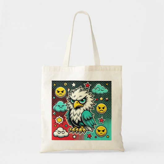 Angry Eagle Tote Bag (Voorkant)