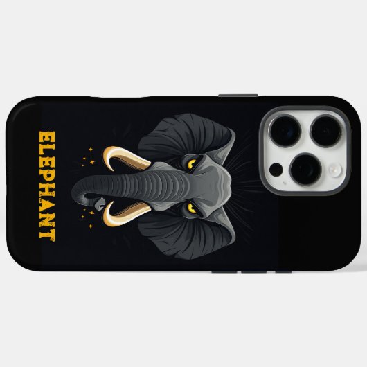 Angry Elephant Black Case-Mate iPhone Case (Achterkant (horizontaal))