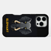 Angry Elephant Black iPhone Hoesje (Achterkant horizontaal)