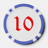 Angry Elf blauw 10 gestreepte poker chip (Achterkant)