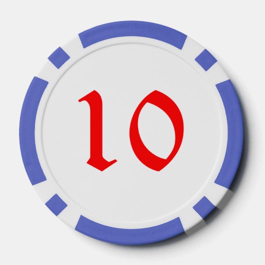 Angry Elf blauw 10 gestreepte poker chip (Achterkant)