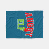 Angry Elf Christmas Family Matching Group Xmas  Fleece Deken (Voorkant (Horizontaal))