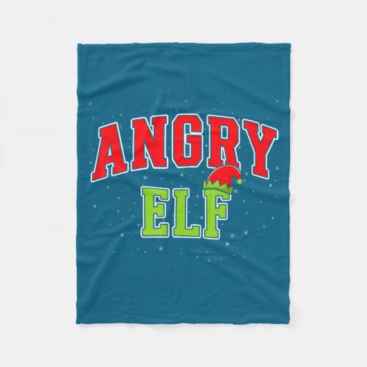 Angry Elf Christmas Family Matching Group Xmas  Fleece Deken (Voorkant)