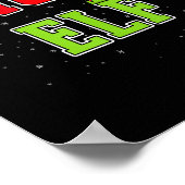 Angry Elf Christmas Family Matching Group Xmas  Poster (Hoek)