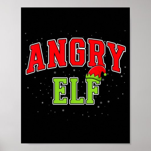 Angry Elf Christmas Family Matching Group Xmas  Poster (Voorkant)
