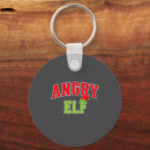Angry Elf Christmas Family Matching Group Xmas  Sleutelhanger (Voorkant)