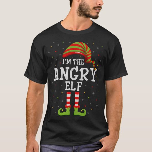 Angry Elf Christmas Matching Funny Ik ben de Angry T-shirt (Voorkant)