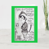 Angry Elf Feestdagen Kaart (Voorkant)