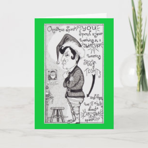 Angry Elf Feestdagen Kaart