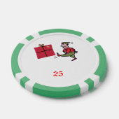 Angry Elf groen 25 gestreepte poker chip (Enkel)