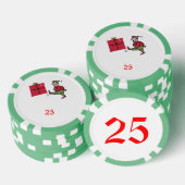 Angry Elf groen 25 gestreepte poker chip (Opstapeling)
