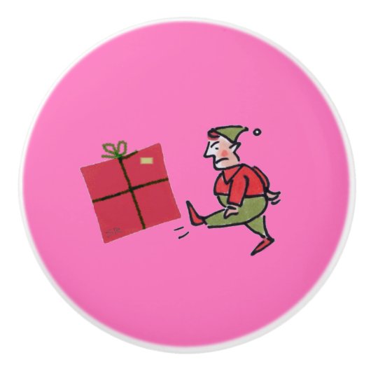 Angry Elf keramische knop (Voorkant)