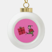 Angry Elf Kerstbal Keramische Bal Ornament (Voorkant)