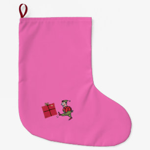 Angry Elf Kerstmis kous groot Grote Kerstsok