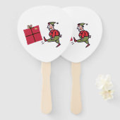 Angry Elf paddle hand fans Handwaaier (Voorkant en achterkant)
