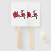 Angry Elf rectangle hand fans Handwaaier (Voorkant en achterkant)