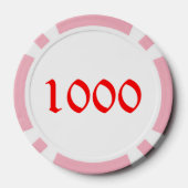 Angry Elf roze 1000 gestreepte poker chip (Achterkant)