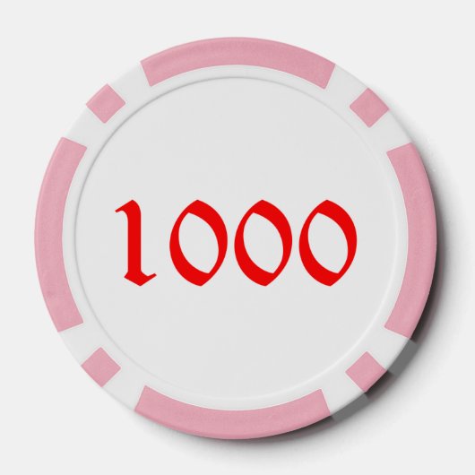 Angry Elf roze 1000 gestreepte poker chip (Achterkant)