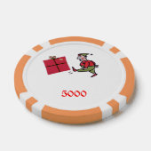 Angry Elf sinaasappel 5000 gestreepte poker chip (Enkel)