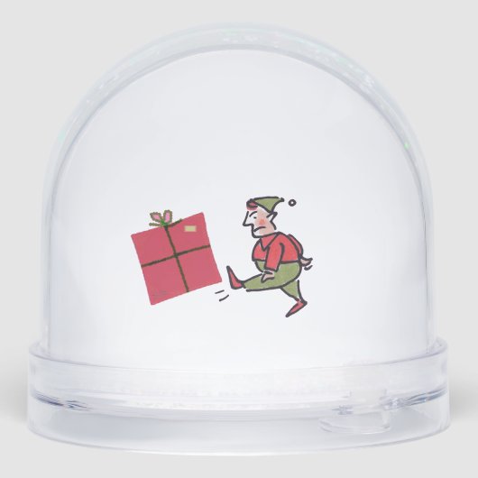 Angry Elf snow globe Sneeuwbol (Achterkant)