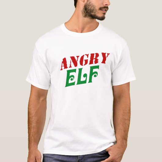 Angry Elf T-shirt (Voorkant)