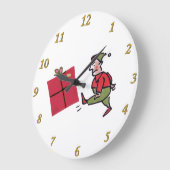 Angry Elf wandklok (Hoek)