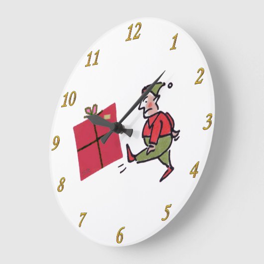 Angry Elf wandklok (Hoek)
