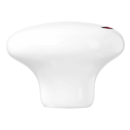 Angry Elf white ceramic knob Keramische Knop (Zijkant)