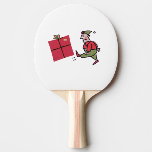 Angry Elf witte ping pong peddel Tafeltennisbatje (Voorkant)