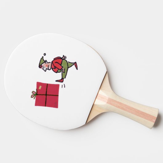 Angry Elf witte ping pong peddel Tafeltennisbatje (Zijkant)