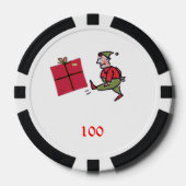 Angry Elf zwart 100 gestreepte poker chip (Voorkant)