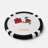 Angry Elf zwart goud 10000 gestreepte poker chip (Enkel)