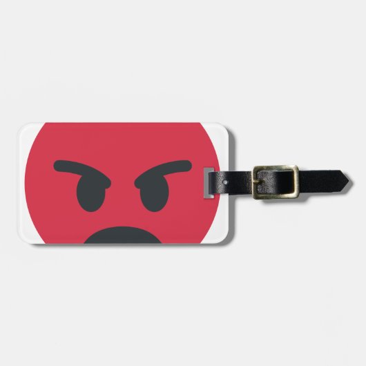 Angry Emoji Bagagelabel (Voorkant horizontaal)