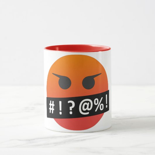 Angry Emoji Coffee Mok (Midden)