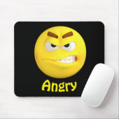 Angry Emoji Emoticon Cartoon Face Muismat (Met muis)