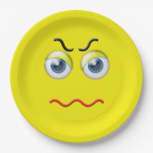 Angry Emoji Papieren Bordje (Voorkant)