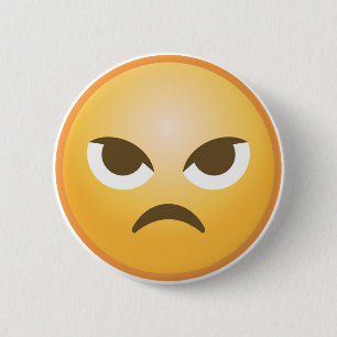 Angry Emoji Ronde Button 5,7 Cm